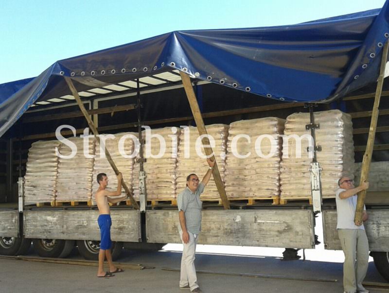 One of the deliveries of Virgin Wood Pellets Silver Fir to Italy